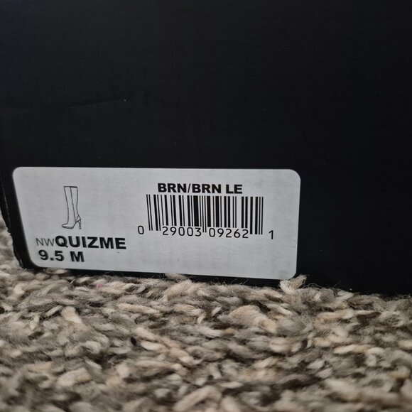 9 West chocolate tall brown boot 9.5 - Picture 2 of 5